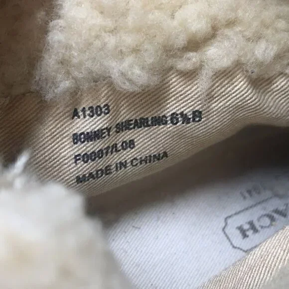 Coach Bonney Shearling Women’s Hi Top Sneakers-Metallic Rose Gold/Silver Sz 6.5 - Picture 10 of 11